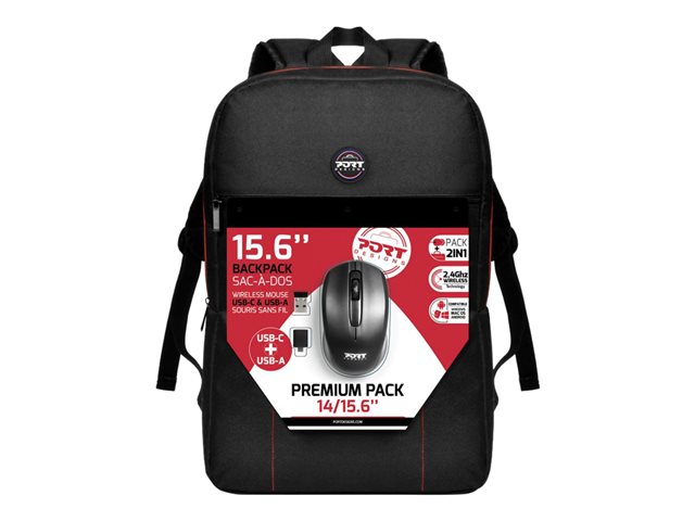 Pack Sac à dos PORT Designs Portland 14/15.6'' + souris sans fil
