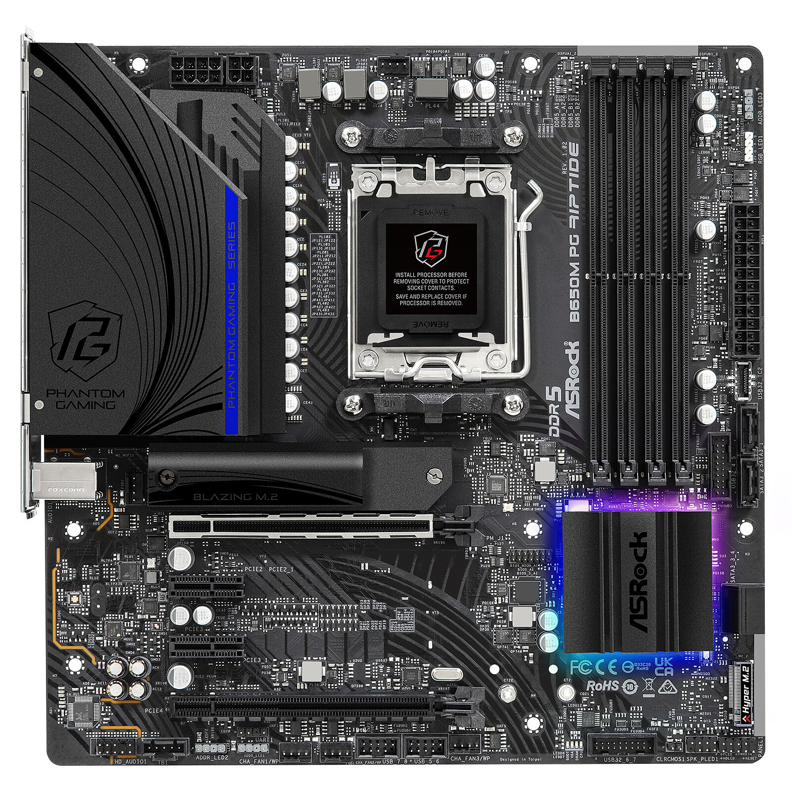 Carte mère ASRock B650M PG RIPTIDE - MATX - AMD AM5 - 4x DDR5 – Image 2
