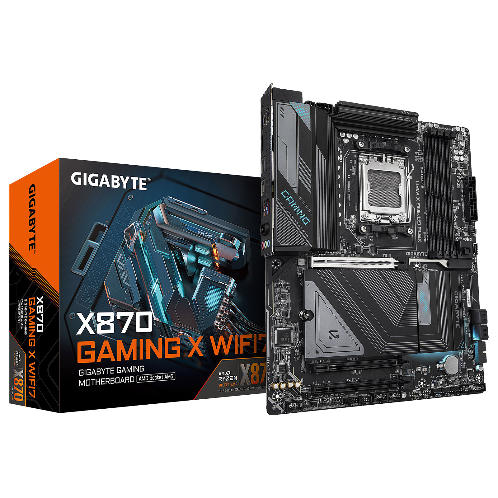 Carte mère Gigabyte X870 GAMING X WIFI7 - ATX - AMD AM5 - 4x DDR5