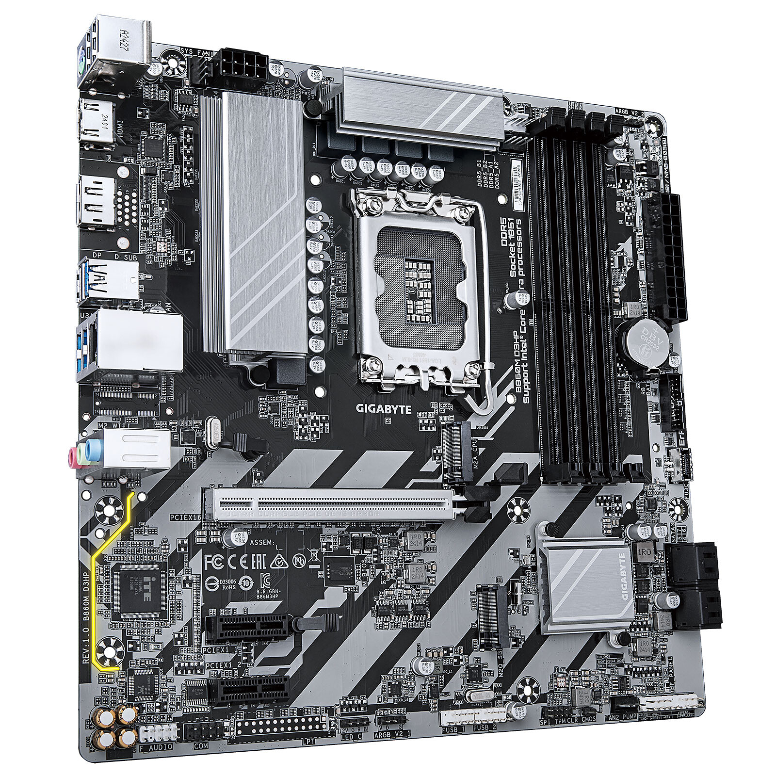 Carte mère Gigabyte B860M D3HP - MATX - Intel S1851 - 4x DDR5 – Image 2