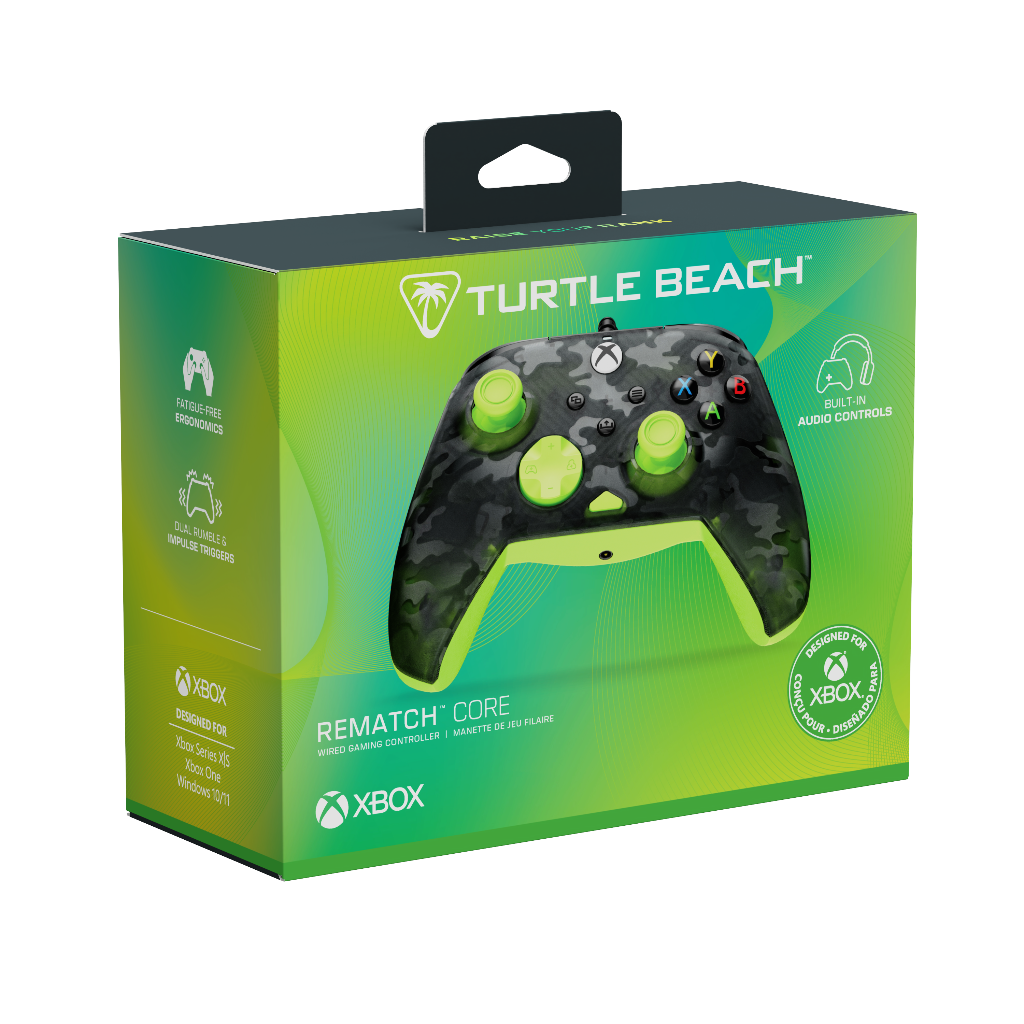 Manette filaire Turtle Beach Rematch Core Camo Noir et Jaune pour Xbox Series XS/Xbox One/PC – Image 3