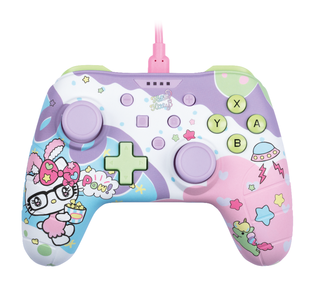 Manette filaire Konix Hello Kitty pour Nintendo Switch, Switch 2 et PC