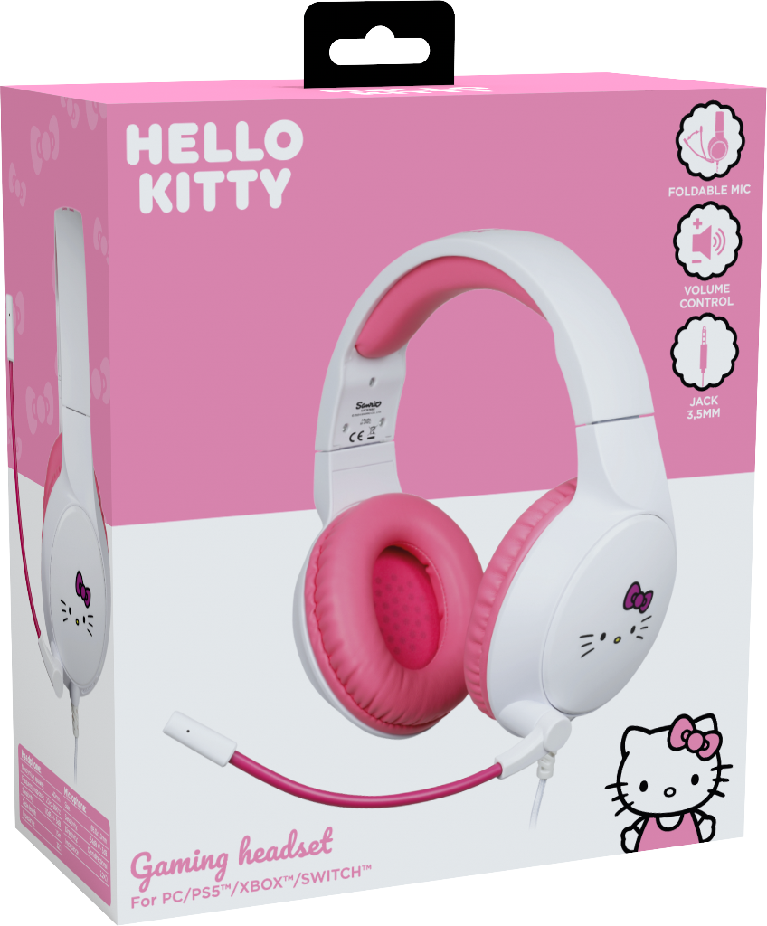 Micro-casque filaire Konix Hello Kitty pour XBOX Series ONE et S/X, PC, PS4, PS5, Nintendo Switch/OLED et Mobile – Image 7