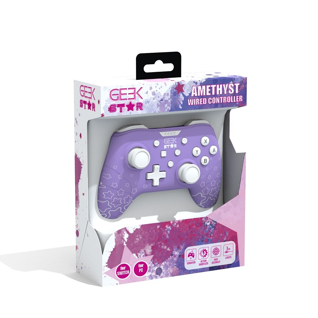 Manette filaire Konix Amethyst - Geek Star pour Nintendo Switch/OLED et PC – Image 5