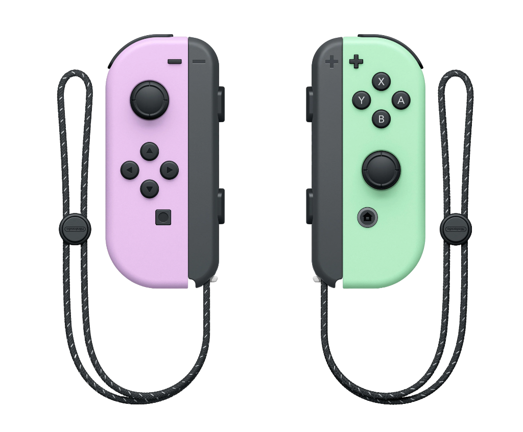 Paire de Manettes Joy-Con Violet pastel et Vert pastel pour Nintendo Switch/OLED
