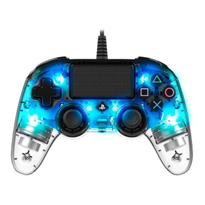 Manette filaire Nacon Lumineuse Bleue Bluetooth pour Playstation 4