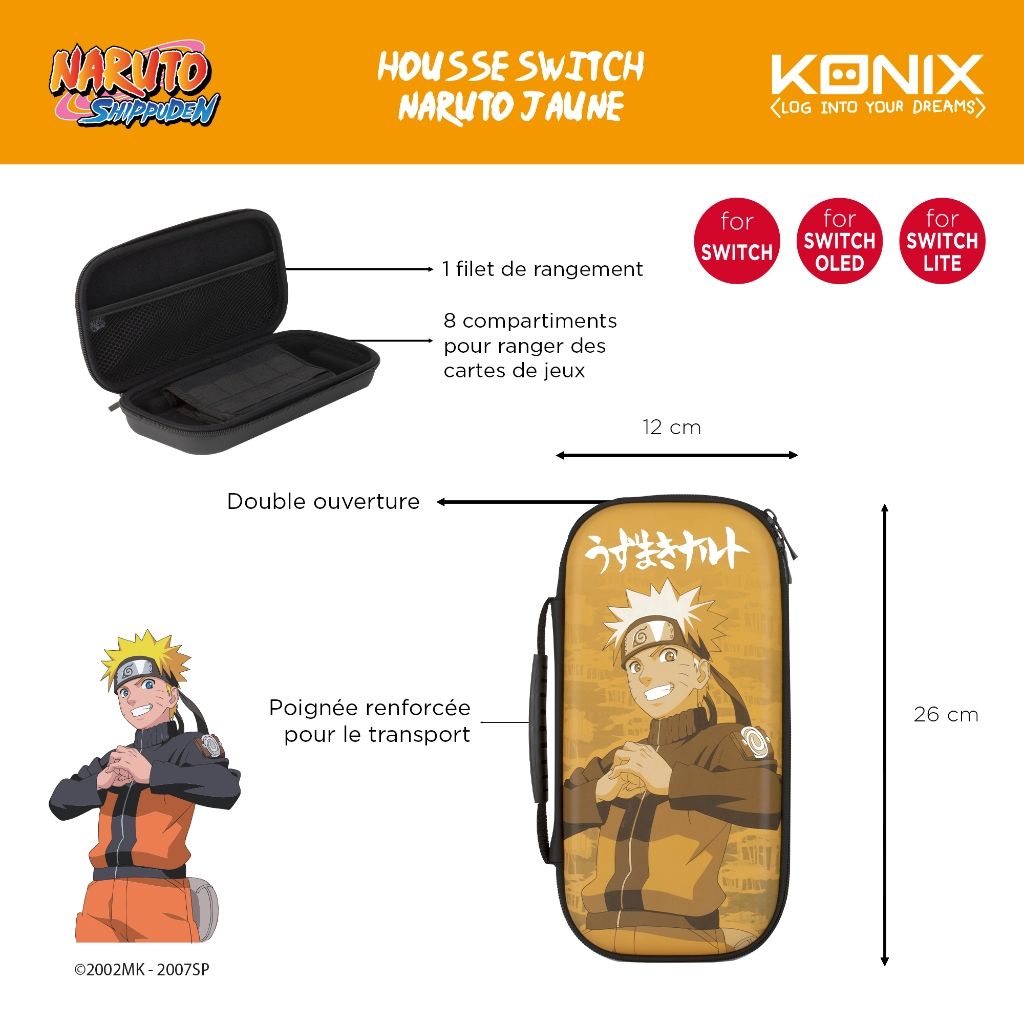 Housse de Protection et Transport Konix Naruto - Naruto pour Nintendo Switch, Switch Lite et Switch OLED – Image 7