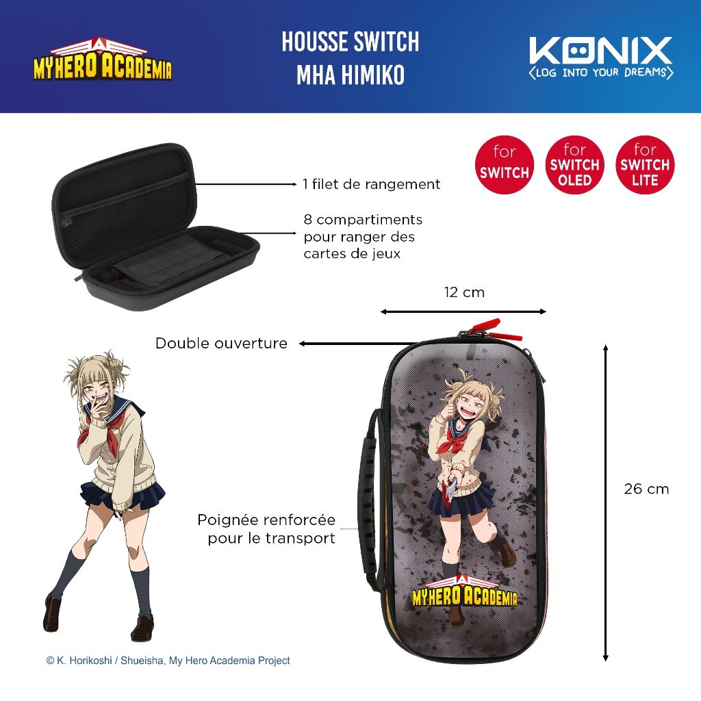 Housse de Protection et Transport Konix My Hero Academia Himiko pour Nintendo Switch, Switch Lite et Switch OLED – Image 7