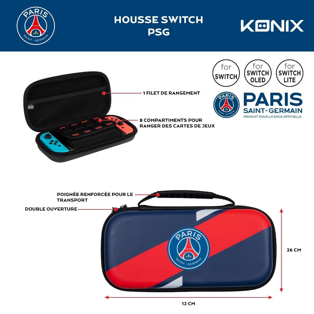 Housse de Protection et Transport Konix PSG pour Nintendo Switch, Switch Lite et Switch OLED – Image 7