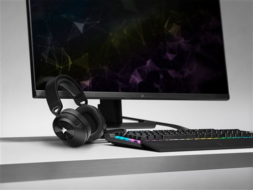Micro-casque sans fil CORSAIR Gaming HS55 Carbon pour PC/XBOX/PS4/PS5/Nintendo Switch/Mobile – Image 4