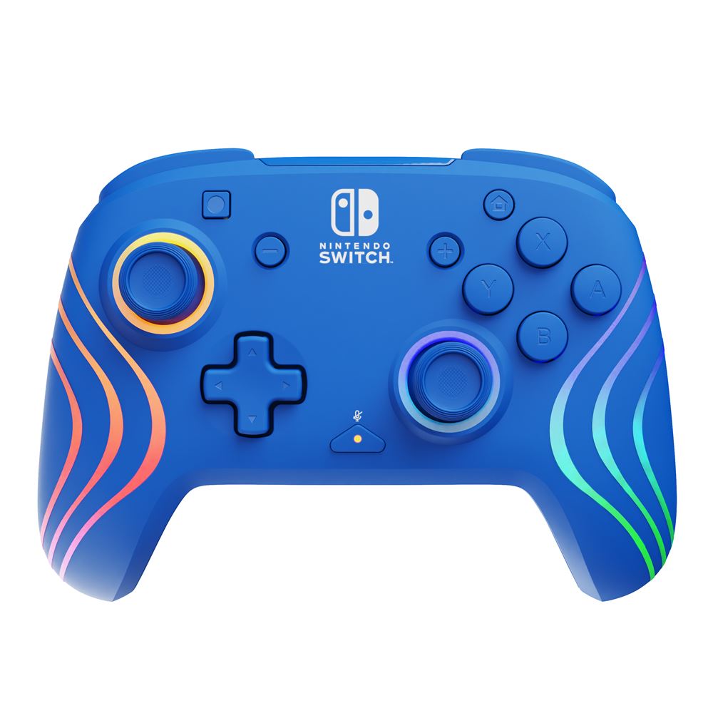 Manette filaire PDP Afterglow Wave Bleu pour Nintendo Switch/OLED
