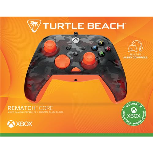 Manette filaire Turtle Beach Rematch Core Camo Noir fantôme et Orange pour Xbox Series XS/Xbox One/PC – Image 6