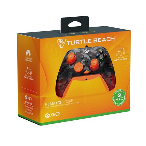 Manette filaire Turtle Beach Rematch Core Camo Noir fantôme et Orange pour Xbox Series XS/Xbox One/PC – Image 7