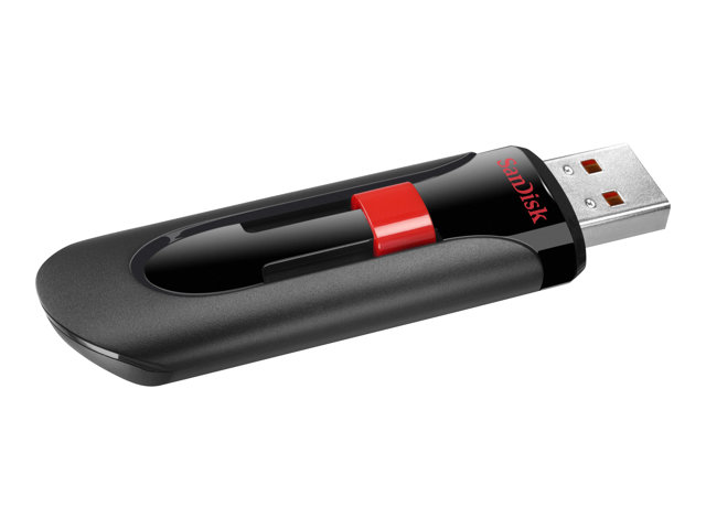 Clé USB SanDisk Cruzer Glisser - USB 2.0 - 128 Go - Noir