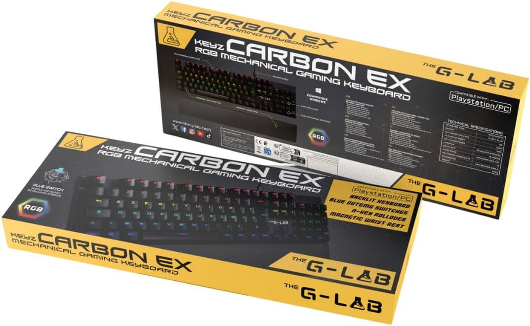 Clavier Gamer The G-Lab Keyz Carbon Ex filaire – Image 8
