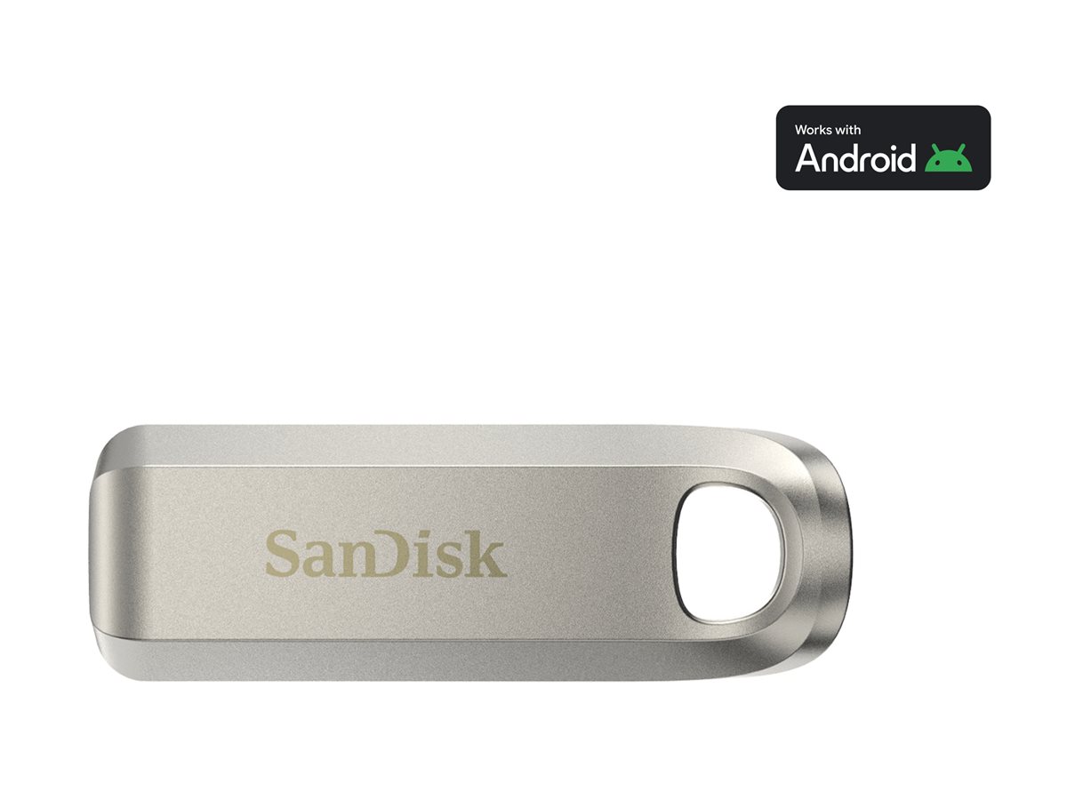 Clé USB SanDisk Ultra Luxe - USB-C 3.2 Gen 1 - 128 Go - Argent