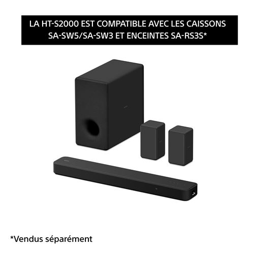 Barre de son Dolby Atmos® 3.1.(2) - Sony HT-S2000 Noir – Image 6