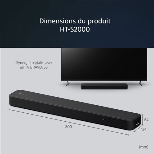 Barre de son Dolby Atmos® 3.1.(2) - Sony HT-S2000 Noir – Image 8