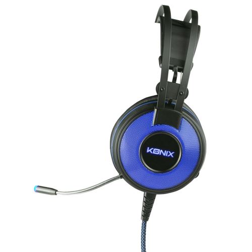 Micro-casque filaire Konix Mythics PS-U700 Noir et Bleu pour PS4 – Image 6