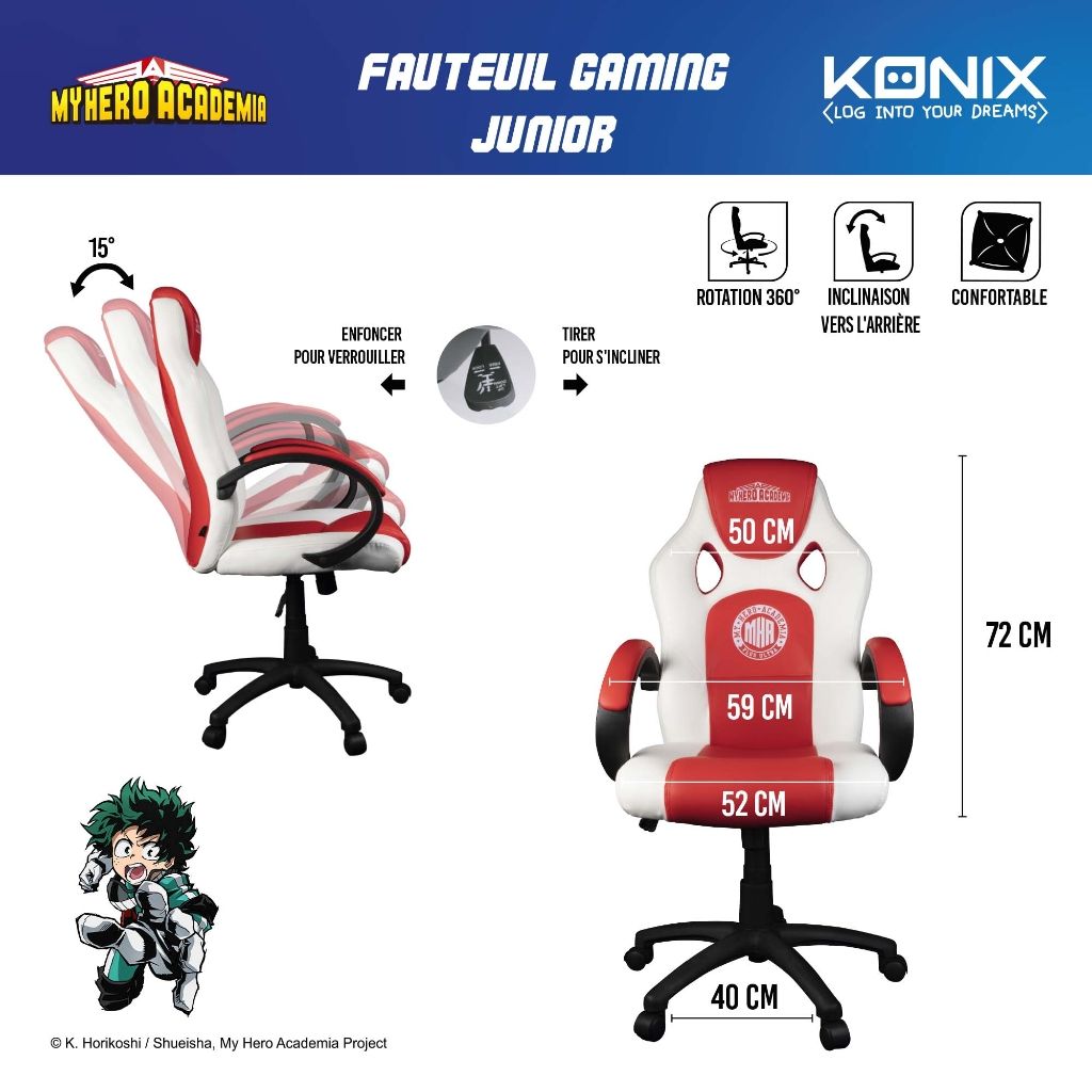 Siège Gamer Konix - My Hero Academia – Image 10