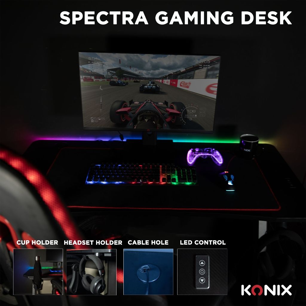 Bureau Gamer Konix Spectra LED – Image 14