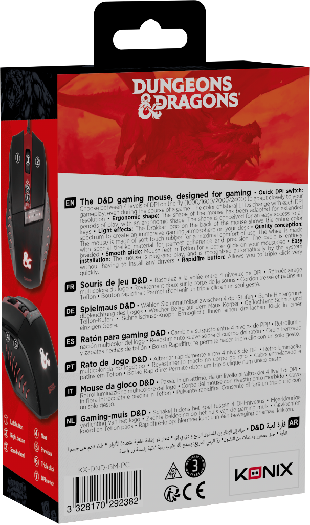 Souris Gamer filaire Konix Dungeons & Dragons pour PC – Image 7