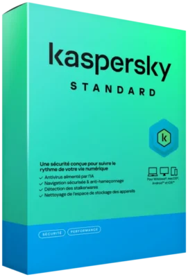 Logiciel Kaspersky Anti-Virus Standard - Licence 3 postes 1 an